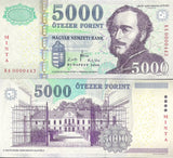 Hungary 5000 Forint 2008 MINT Overprint Specimen P 199 UNC Castle