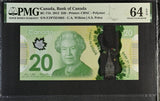 Canada 20 Dollars 2012 Polymer P 108 Wilkins Poloz Choice UNC PMG 64 EPQ