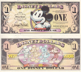 USA Disney 1 Dollar 2008 Mickey 80th Anniversary 1928-2008 A Prefix UNC