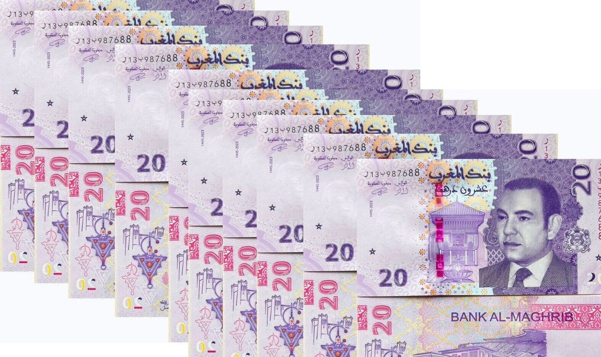 Morocco 20 Dirhams 2023/2024 P 79 NEW AL-Maghrib LOT 10 UNC