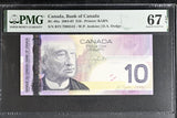 Canada 10 Dollars 2004-2007 P 102Aa Jenkins Dodge Superb Gem UNC PMG 67 EPQ