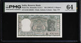 India 5 Rupees ND 1962-1967 P 54 a Choice UNC PMG 64 , WTM Ashok column