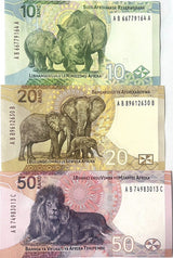 South Africa SET 3 UNC 10 20 50 Rand 2023 P 148 149 150 New Family Design