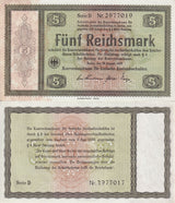 Germany 5 Reichsmark 1933 P 199 Spcecimen (cancelled) UNC