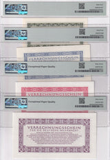 Germany SET 4;1 5 10 50 Reichsmark 1944 P M38 M39 M40 M41 Gem UNC PMG 64 67 EPQ
