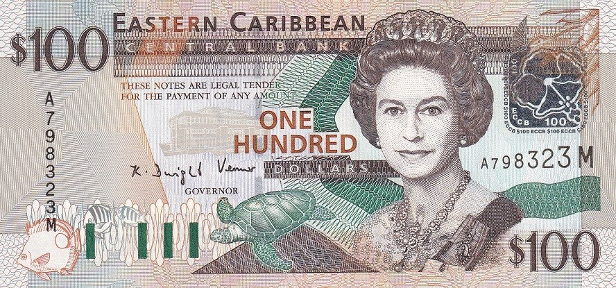 East Caribbean 100 Dollars ND 2003 P 46 m QEII UNC Montserrat