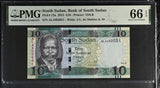 South Sudan 10 Pounds 2015 P 12 a Gem UNC PMG 66 EPQ