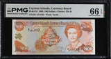 Cayman Islands 100 Dollars 1996 P 20 Gem UNC PMG 66 EPQ , QEII, TDLR, WTM Turtle