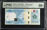 Qatar 100 Riyals 2020 P 36 a* Replacement Gem UNC PMG 66 EPQ