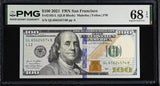 United States 100 Dollars USA 2021 P 555 L San Fran Superb Gem UNC PMG 68 EPQ