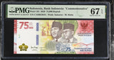 Indonesia 75000 Rupiah 2020 75th Commemorative P 161 Superb Gem UNC PMG 67 EPQ