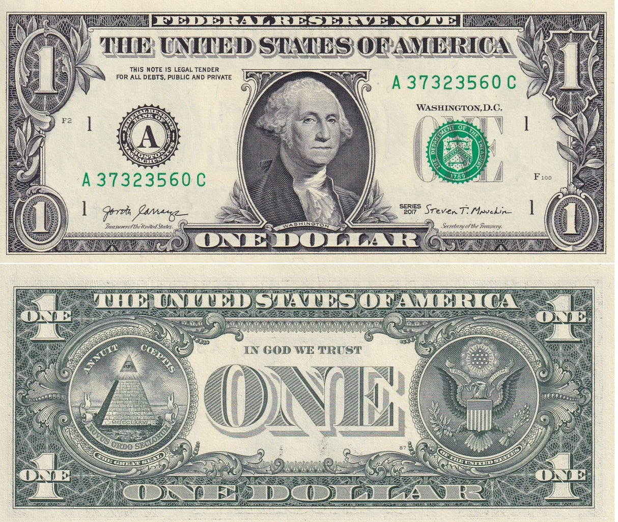 United States 1 Dollar USA 2017 P 544 A Boston UNC