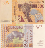 West African States Guinea Bissau 500 Francs 2025 P 919Sn UNC