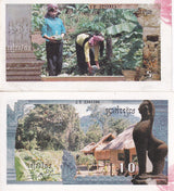 Cambodia Set 2 AUnc 5 and 10 Riels 1993-1999 Khmer Rouge Influence P R1 R2 AU