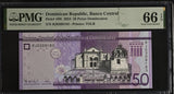 Dominican Republic 50 Pesos 2023 P 189 i Gem UNC PMG 66 EPQ