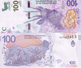 Argentina 100 Pesos 2018 Random Suffix P 363A UNC, Taruca ,Famatina mountain