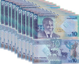 Namibia 10 Dollars 2025 P 20 NEW Design SpringBok LOT 10 Hybrid Window UNC