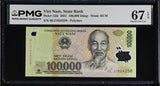 Vietnam 100000 Dong 2021 Polymer P 122 r Superb Gem UNC PMG 67 EPQ