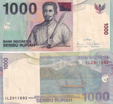 Indonesia 1000 Rupiah 2000/2008 P 141 UNC