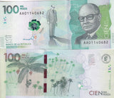 Colombia 100000 Pesos 2014 P 463 AA Prefix UNC