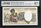 Djibouti 10000 Francs ND 1984 P 39 b Superb Gem UNC PMG 67 EPQ