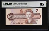 Canada 2 Dollars 1986 P 94 BC-55c Queen Elizabeth QEII Gem UNC PMG 65 EPQ