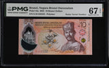 Brunei 10 Brunei Dollars 2024 P 43 a Superb Gem UNC PMG 67 EPQ RADAR 233332