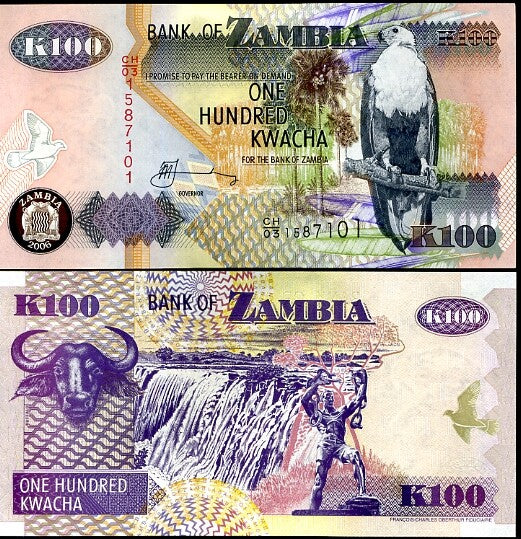 Zambia 100 Kwacha 2006 P 38 UNC