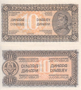 Yugoslavia 10 Dinara 1944 P 50 UNC