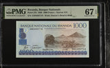 Rwanda 1000 Francs 1998 P 27 b Superb Gem UNC PMG 67 EPQ
