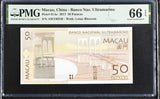 Macau 50 Patacas 2017 P 81Ac Gem UNC PMG 66 EPQ