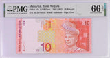 Malaysia 10 Ringgit ND 1997 P 42 a Gem UNC PMG 66 EPQ
