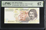 Italy 100000 Lire 1994 P 117 b Superb Gem UNC PMG 67 EPQ