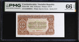 Czechoslovakia 10 Korun 1953 P 83 b Gem UNC PMG 66 EPQ , Printer STCP