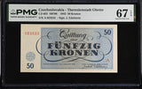 Czechoslovakia 50 Kronen 1943 P CZ-655 Superb Gem UNC PMG 67 EPQ