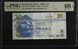 Hong Kong 20 Dollars 2009 P 207 f HSBC Superb Gem UNC PMG 68 EPQ