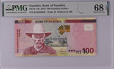 Namibia 100 Namibia Dollars 2018 P 14 b Superb Gem UNC PMG 68 EPQ