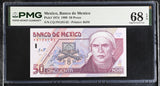 Mexico 50 Pesos 1999 P 107 d Superb Gem UNC PMG 68 EPQ TOP POP