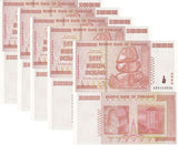 Zimbabwe 50 Billion Dollars 2008 P 87 UNC LOT 5 PCS , ruins ,Harare