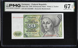 Germany Federal Republic 20 Mark 1970 P 32 a Superb Gem UNC PMG 67 EPQ