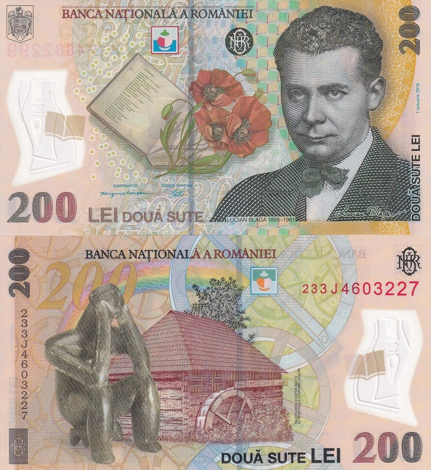 Romania 200 Leu 2018/2023 P 122 Polymer UNC