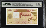Lebanon 20000 Livres 1995 P 72 Gem UNC PMG 66 EPQ
