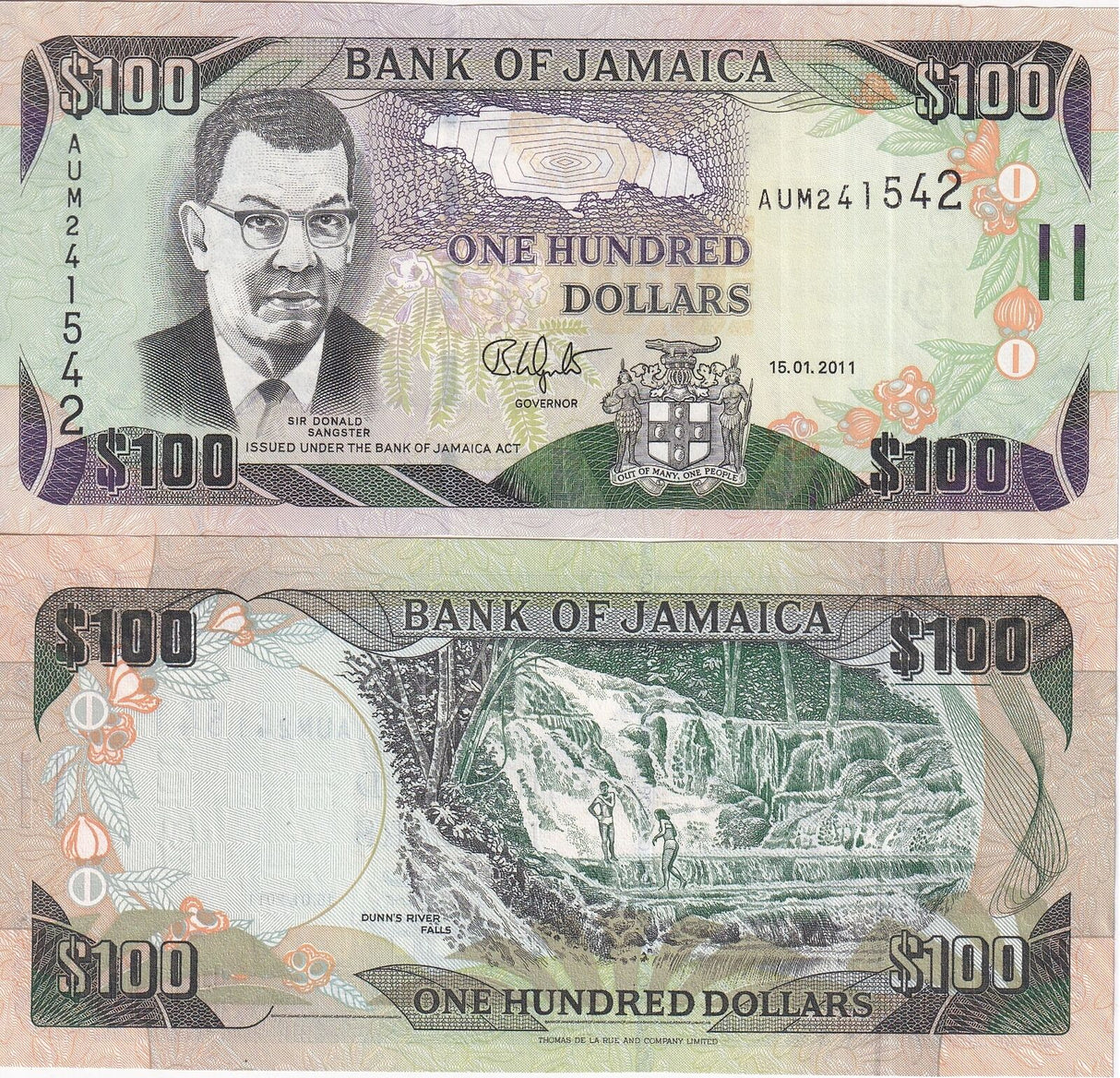Jamaica 100 Dollars 2011 P 84 f UNC