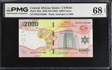 Central African States 2000 Francs 2020 ND 2022 P 702a Superb Gem UNC PMG 68 EPQ