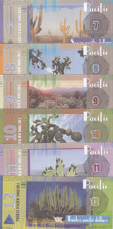 Pacific Ocean set 6, 7 8 9 10 11 12 Dollars 2016 Fantasy IGUANA Pangolin