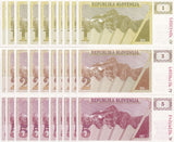 Slovenia Set 3 x Lot 10 = 30 Pcs 1 2 5 Tolarjev 1990 P 1 2 3 UNC