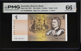 Australia 1 Dollar ND 1983 P 42 d QEII Gem UNC PMG 66 EPQ WTM Cook