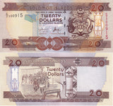 Solomon Islands 20 Dollars ND 2004 P 28 Mixed Signature & Prefix UNC