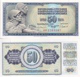 Yugoslavia 50 Dinara 1981 P 89 b UNC , Relief of Mestrovic ,Belgrade
