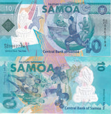 Samoa 10 Tala ND 2019 Polymer P 45 Commemorative UNC ,Pacific Games logo